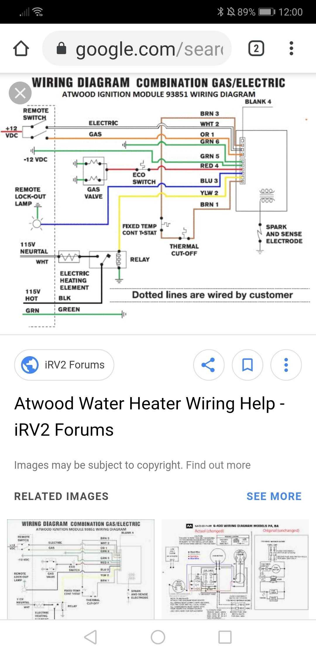 6 gallon atwood rv water heater wiring diagram