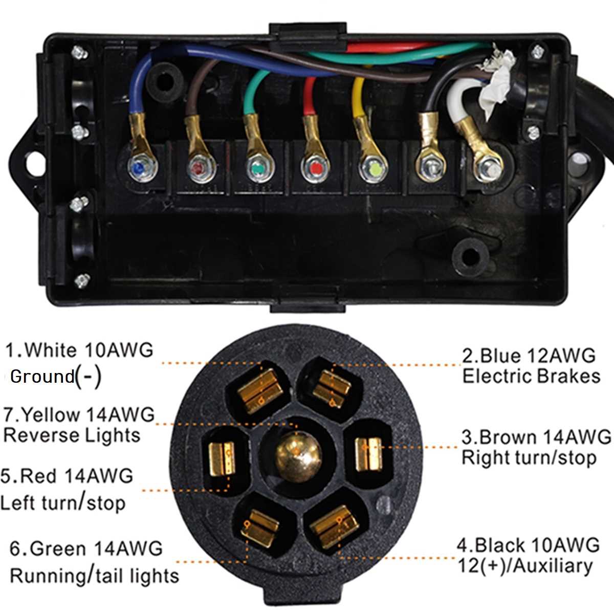 6 pin round trailer wiring diagram