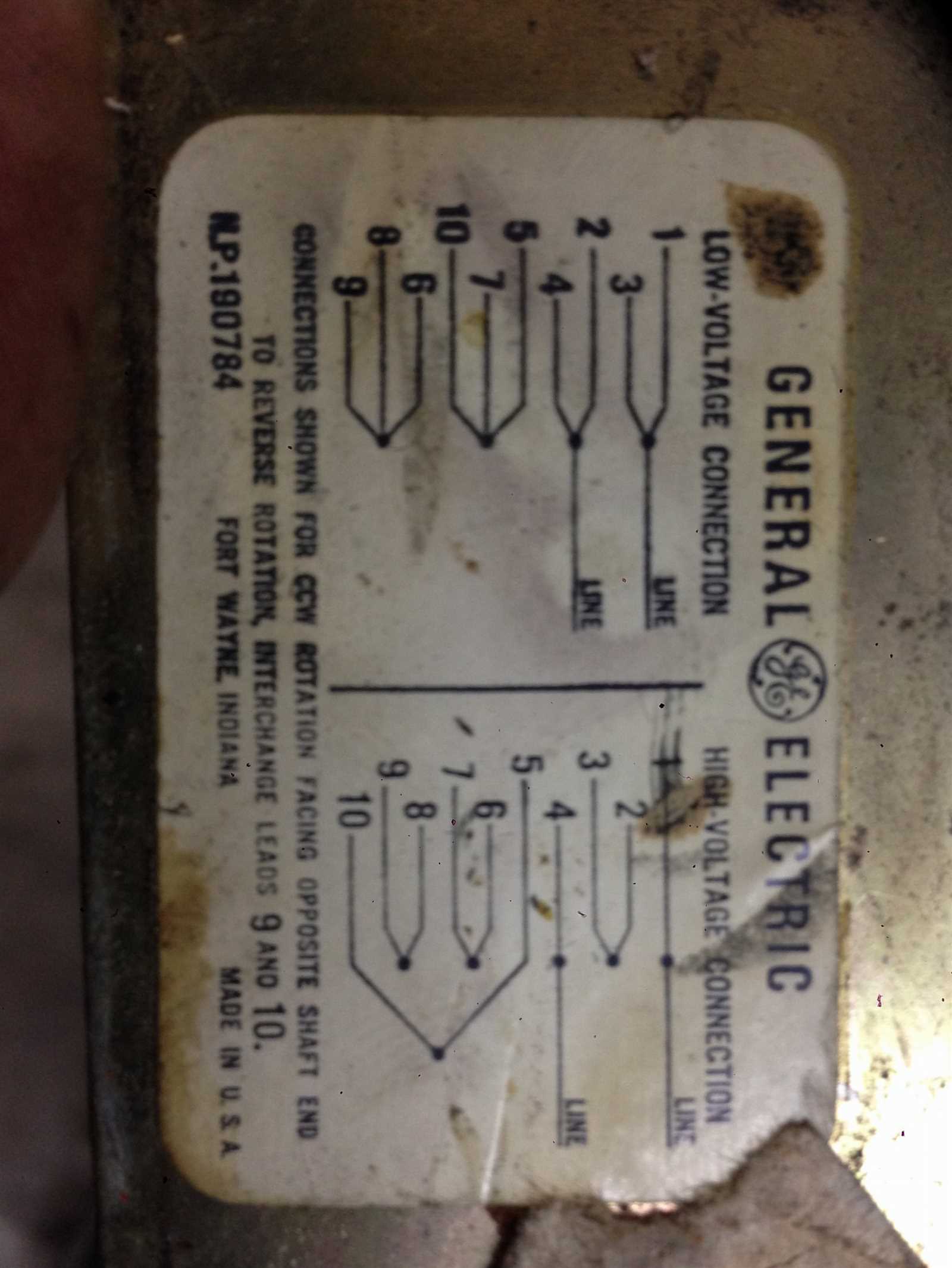 6 wire electric motor wiring diagram