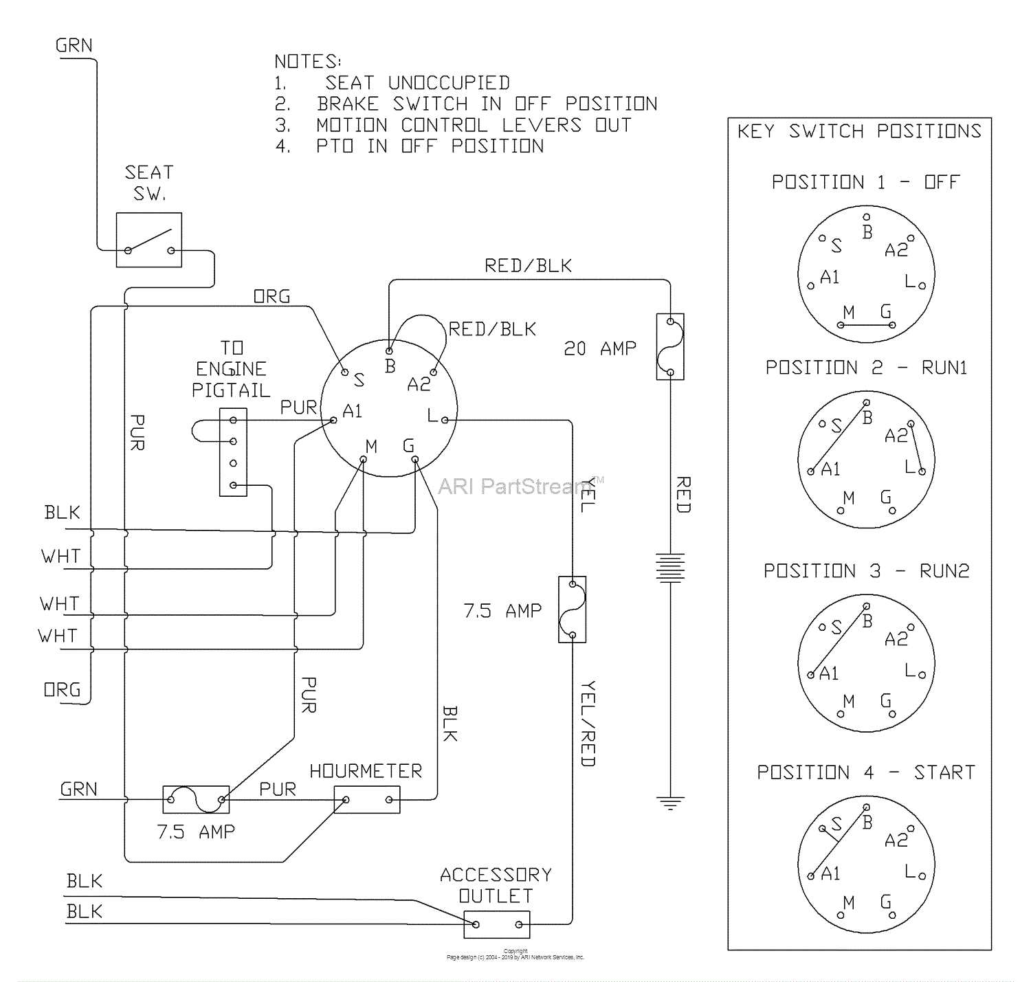 7 prong ignition switch wiring diagram