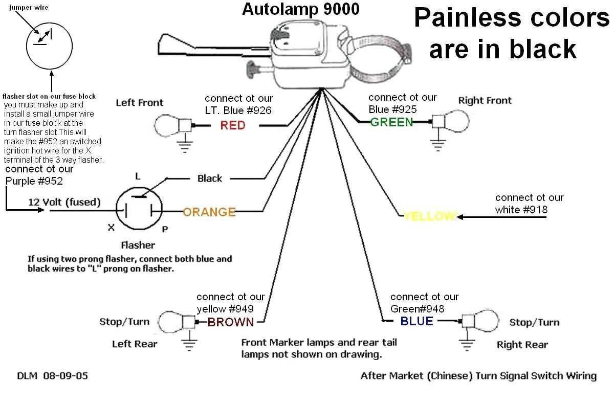 8 wire turn signal switch wiring diagram