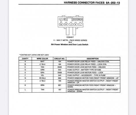 8 pin power window switch wiring diagram