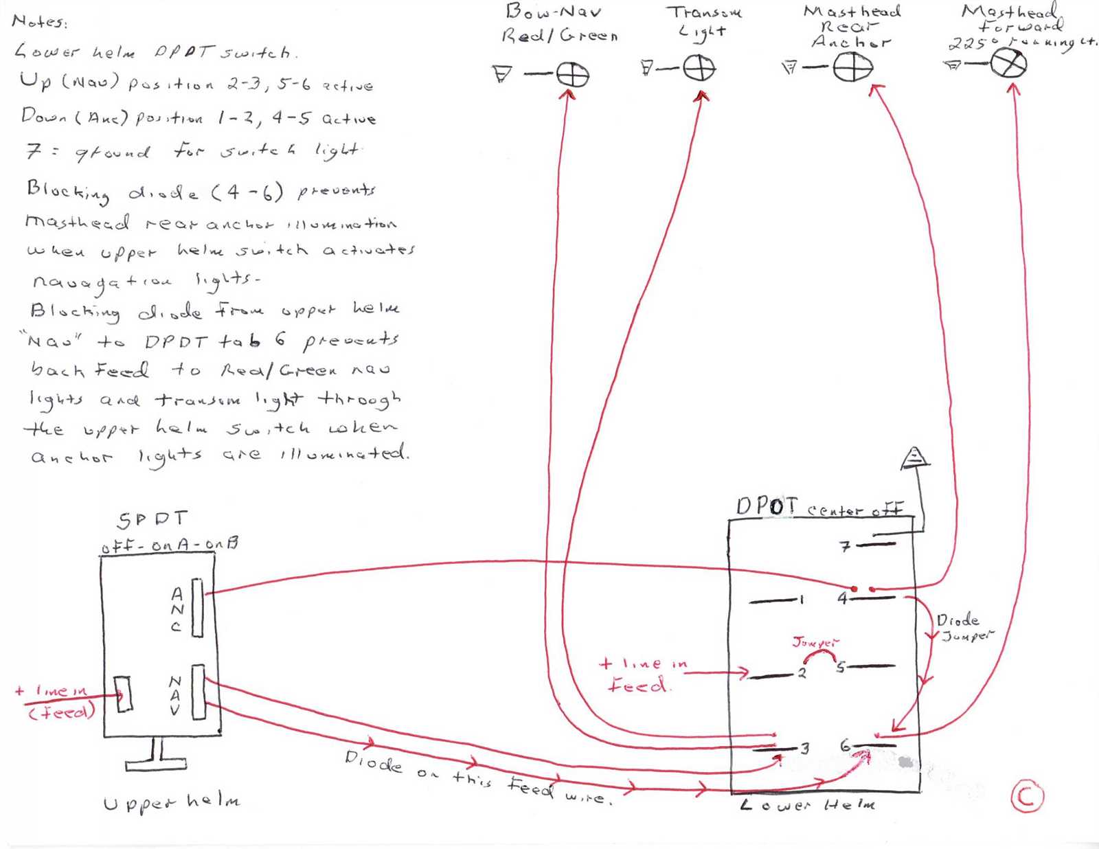 boat navigation lights wiring diagram