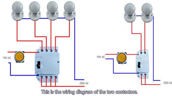 contactor diagram wiring lighting