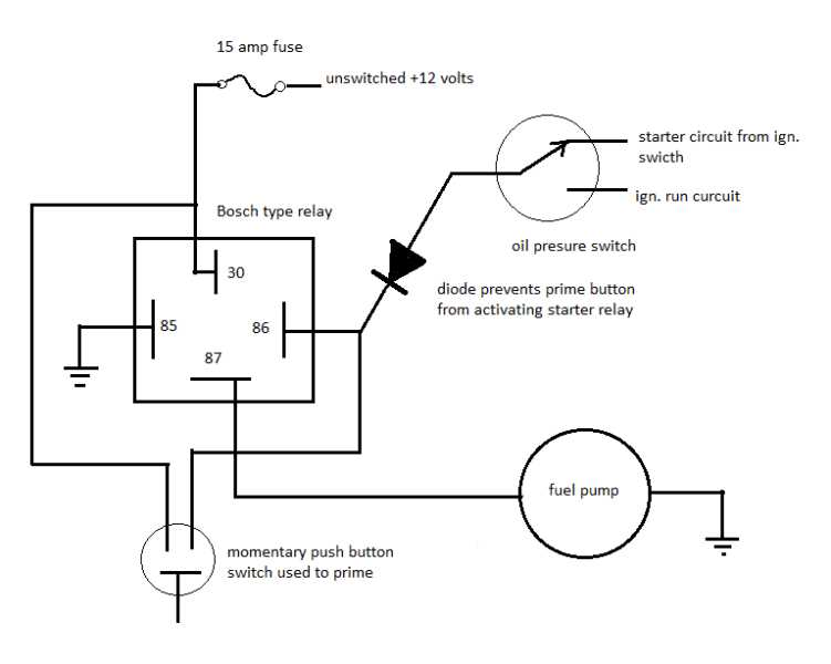 electric fuel pump wiring diagram