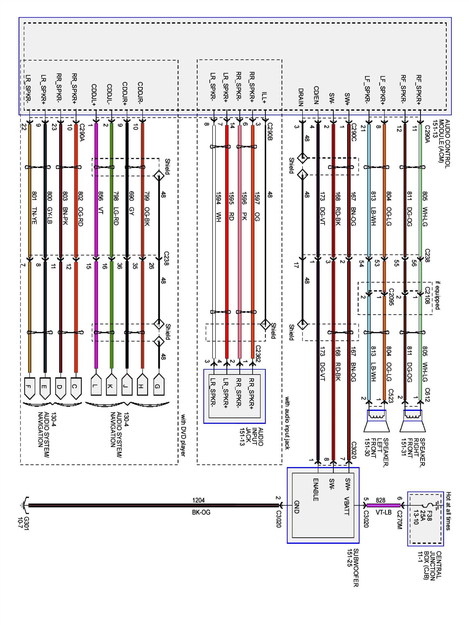 ford mustang radio wiring diagram