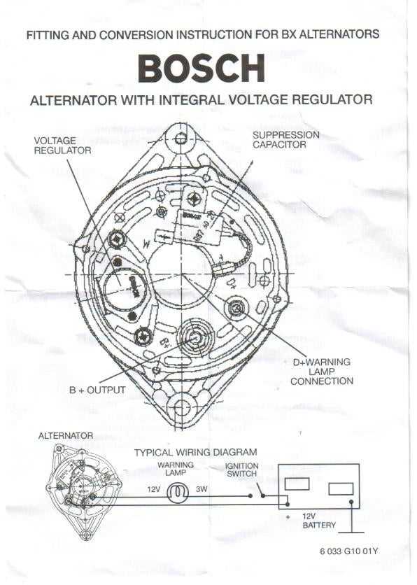 ford simple 3 wire alternator wiring diagram