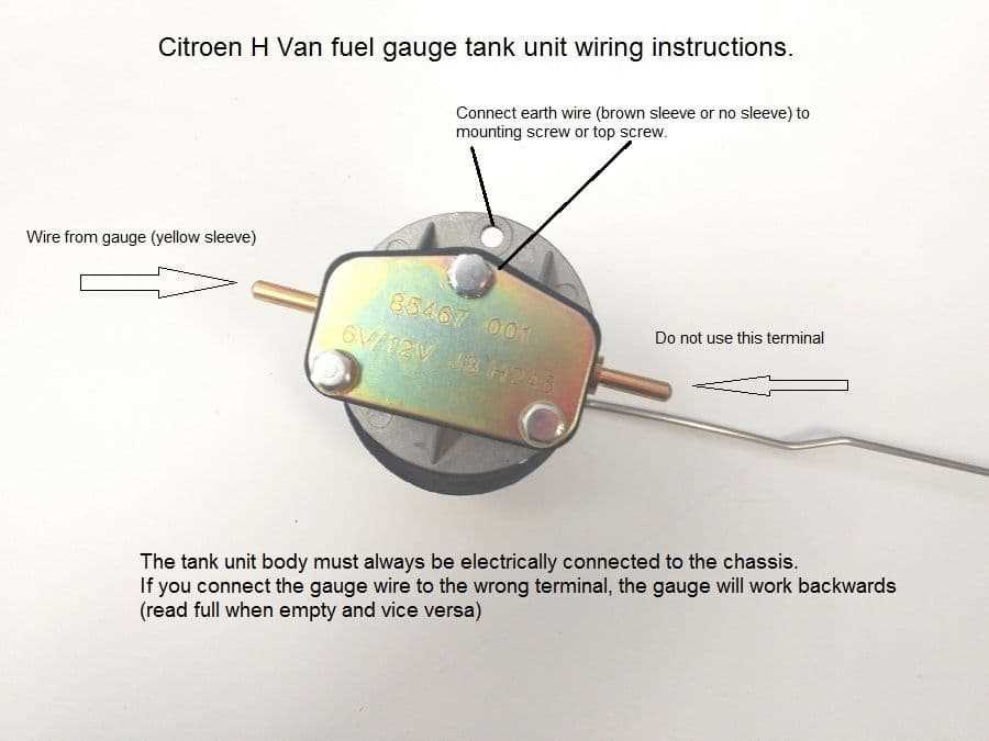 fuel gauge sending unit wiring diagram