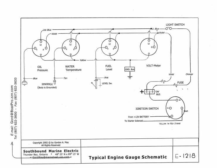 fuel gauge wiring diagram boat