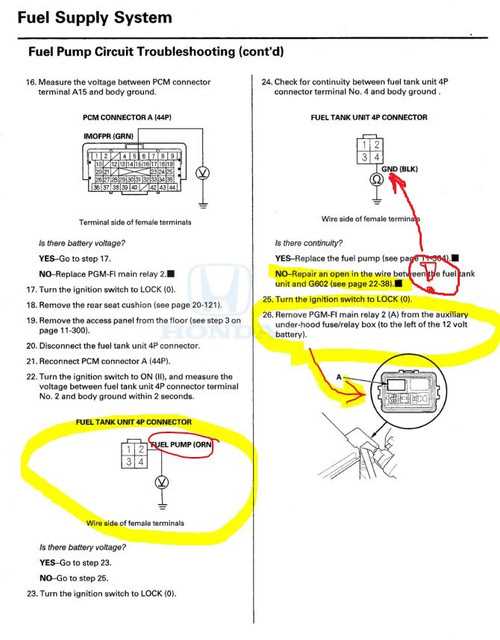 fuel pump wiring diagram