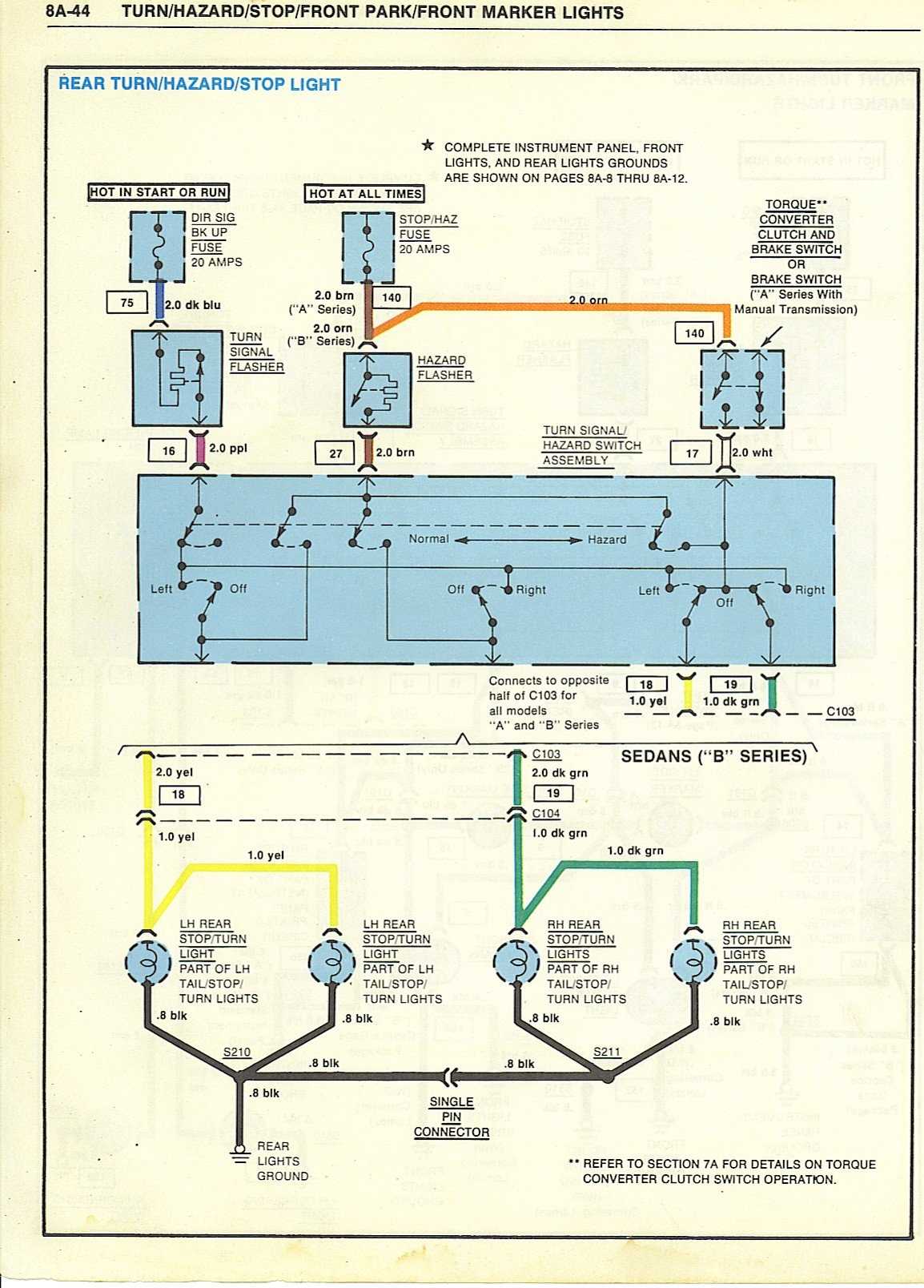 gm turn signal switch wiring diagram