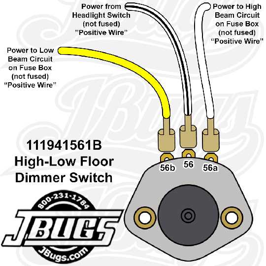 headlight dimmer switch wiring diagram