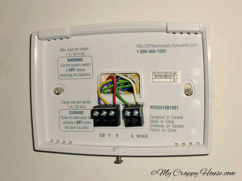 honeywell rth111b wiring diagram