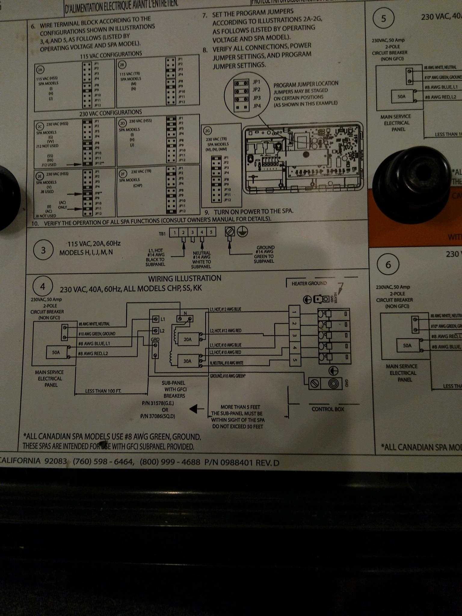 hot spring spa wiring diagram