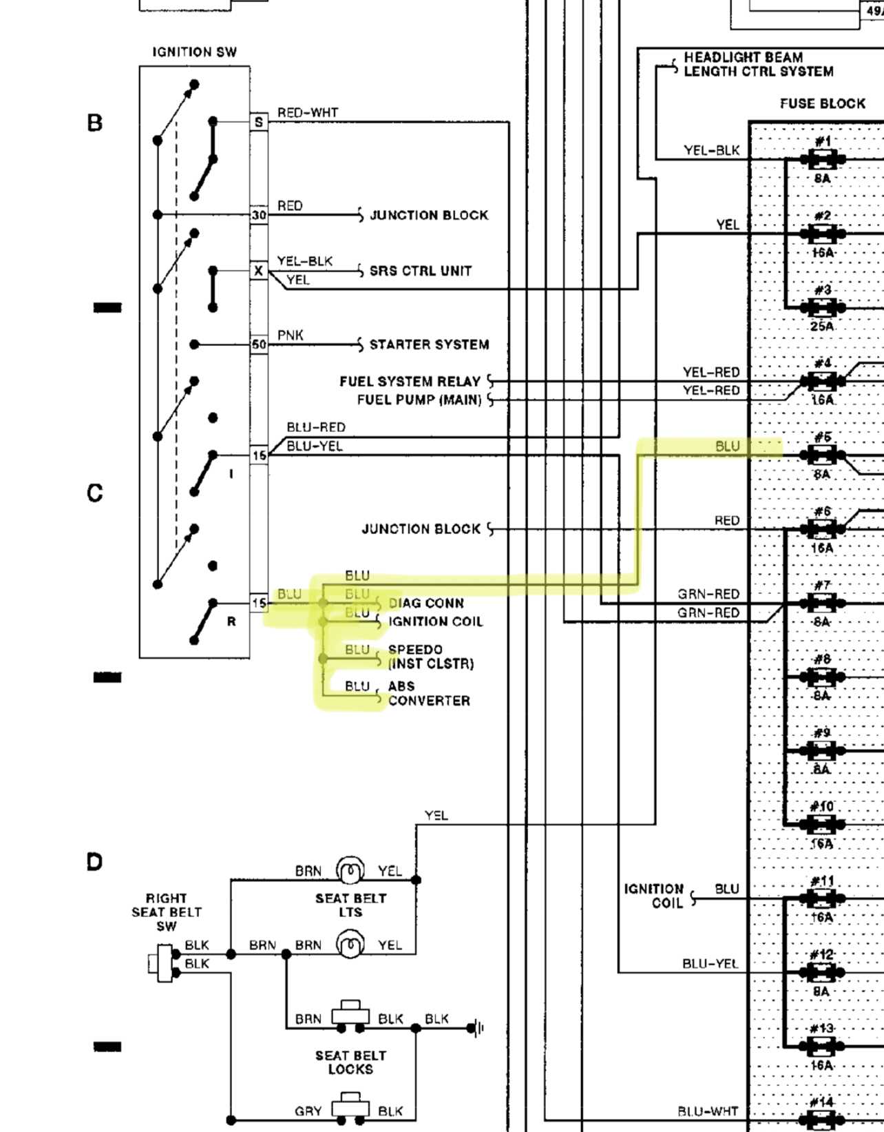 jeep yj ignition switch wiring diagram