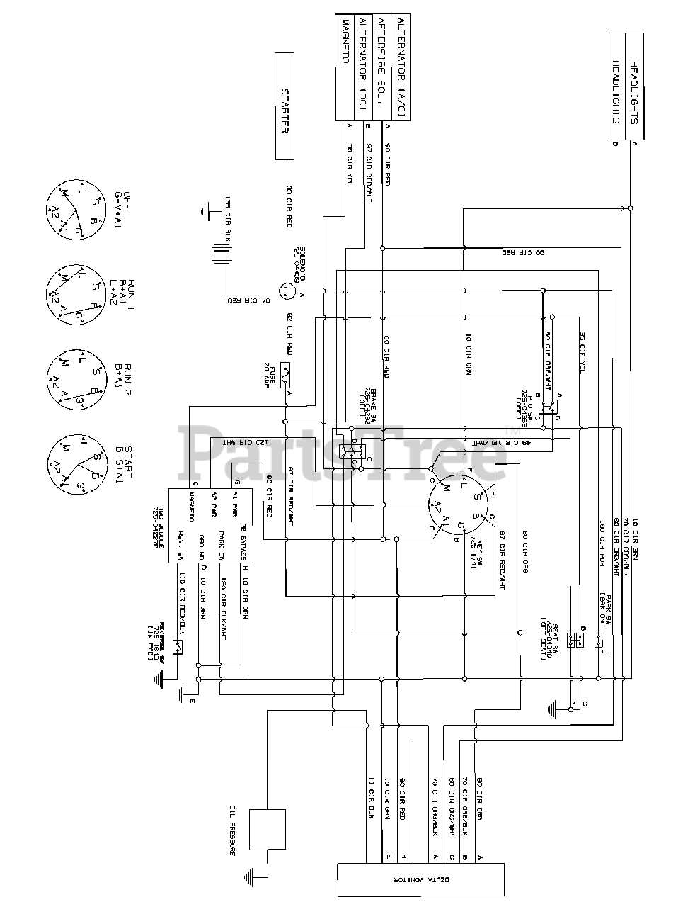 kohler cub cadet wiring diagram