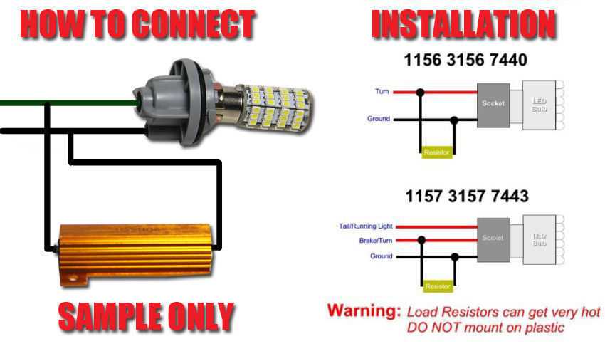 led headlight resistor wiring diagram