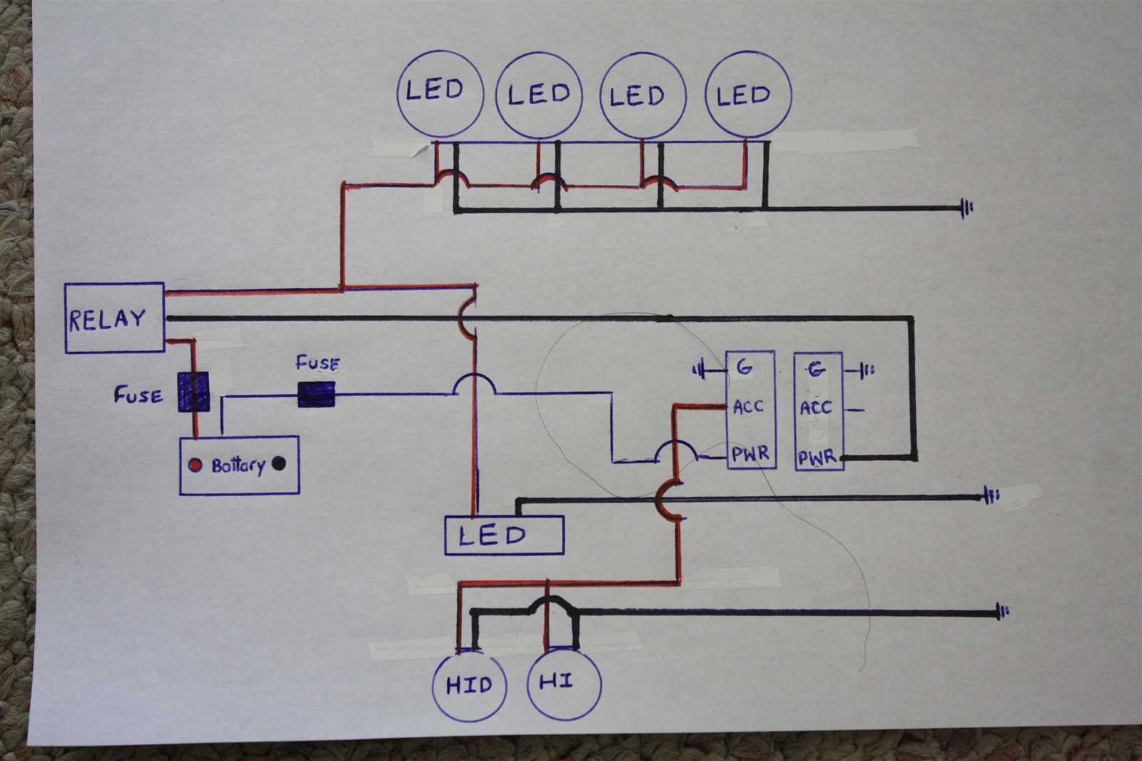 led lights diagram wiring