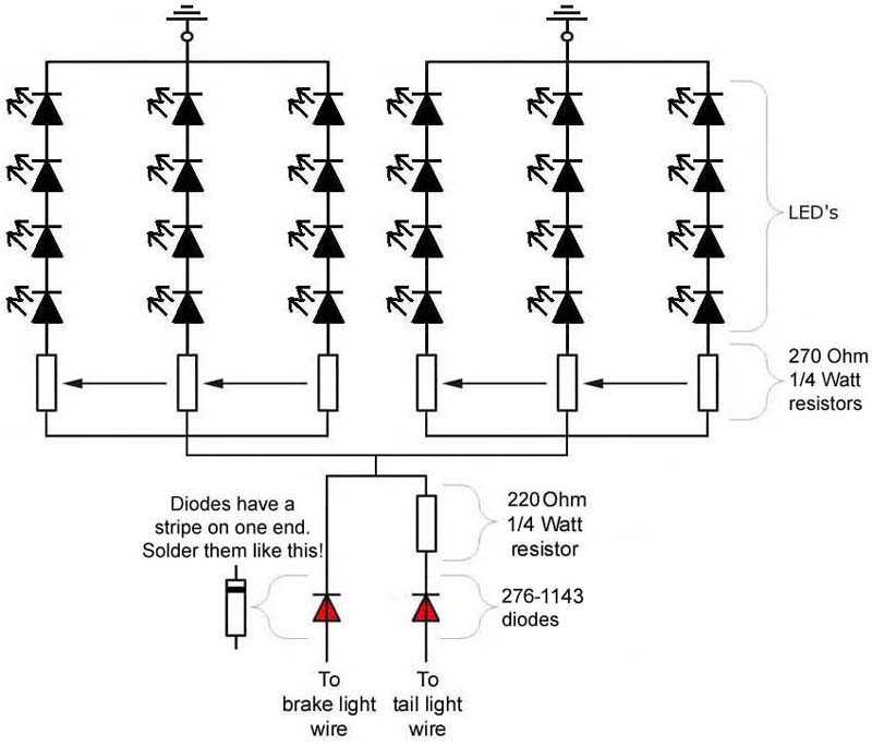 led tail lights wiring diagram