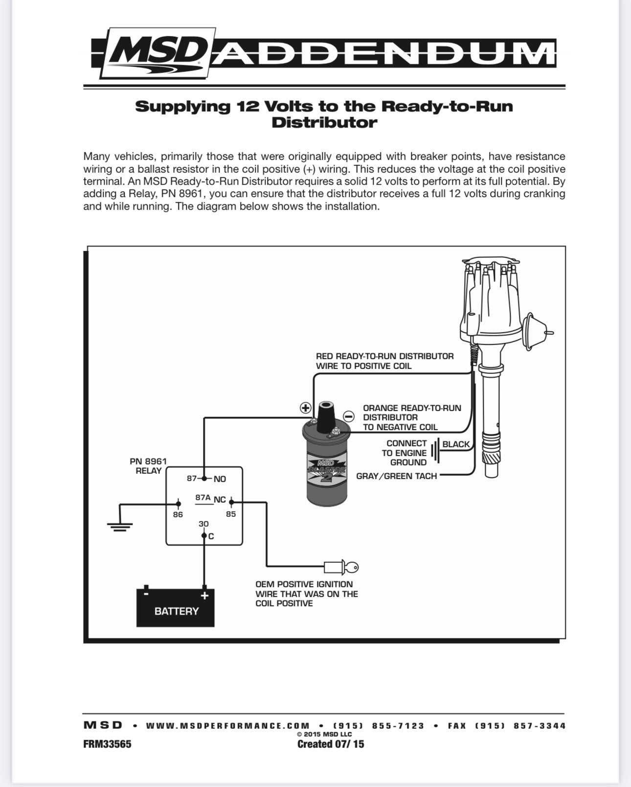 msd pro billet distributor wiring diagram