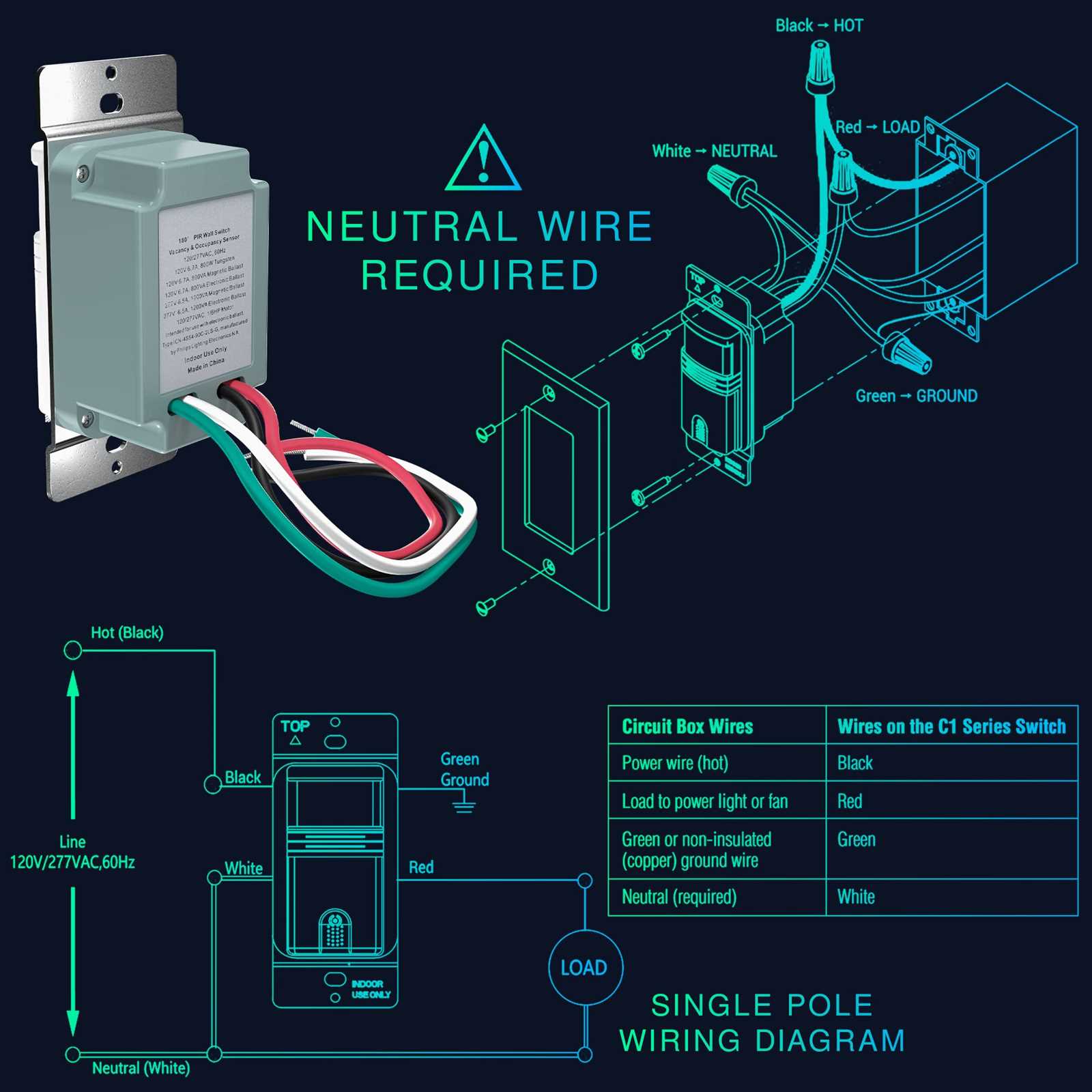 occupancy sensor switch wiring diagram