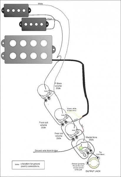 p j bass wiring diagram