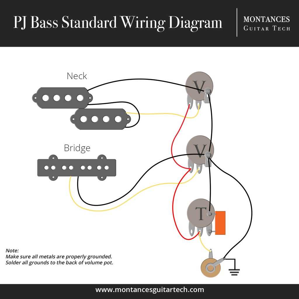 p j bass wiring diagram