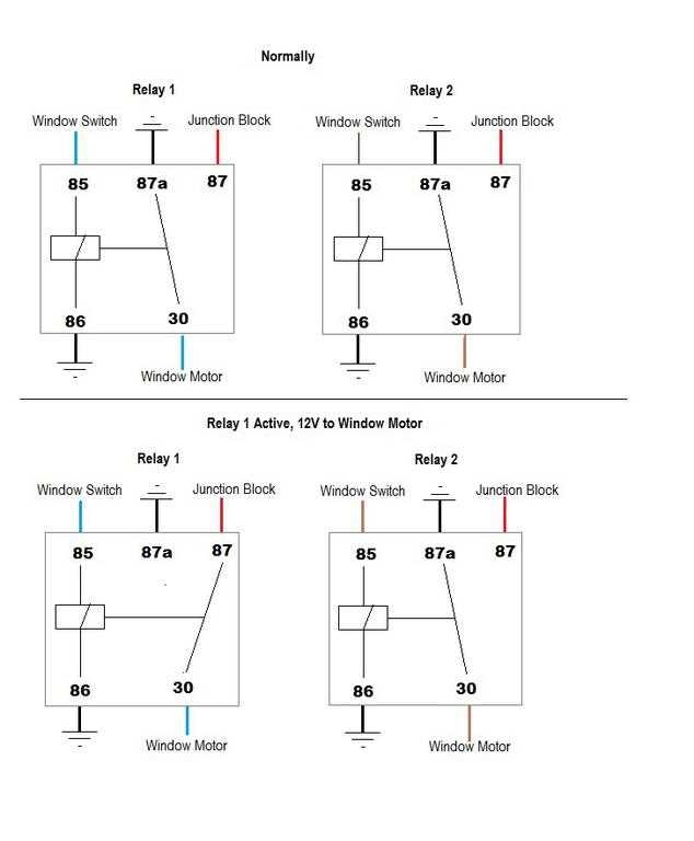 power window relay wiring diagram