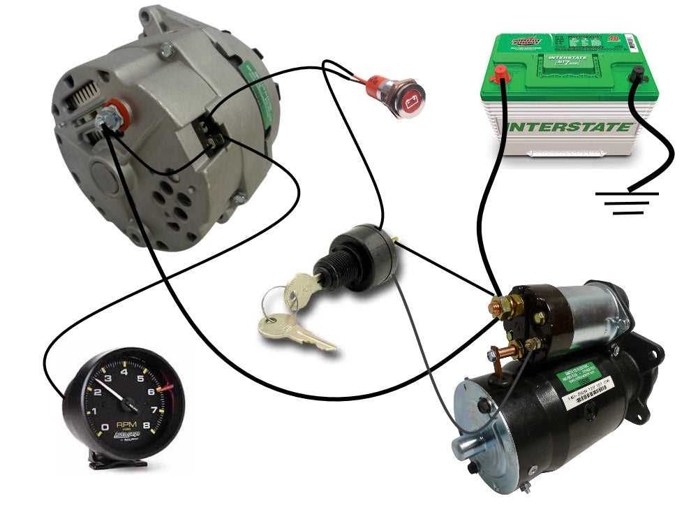 simple 2 wire alternator wiring diagram