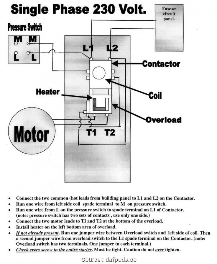 single phase 230v motor wiring diagram