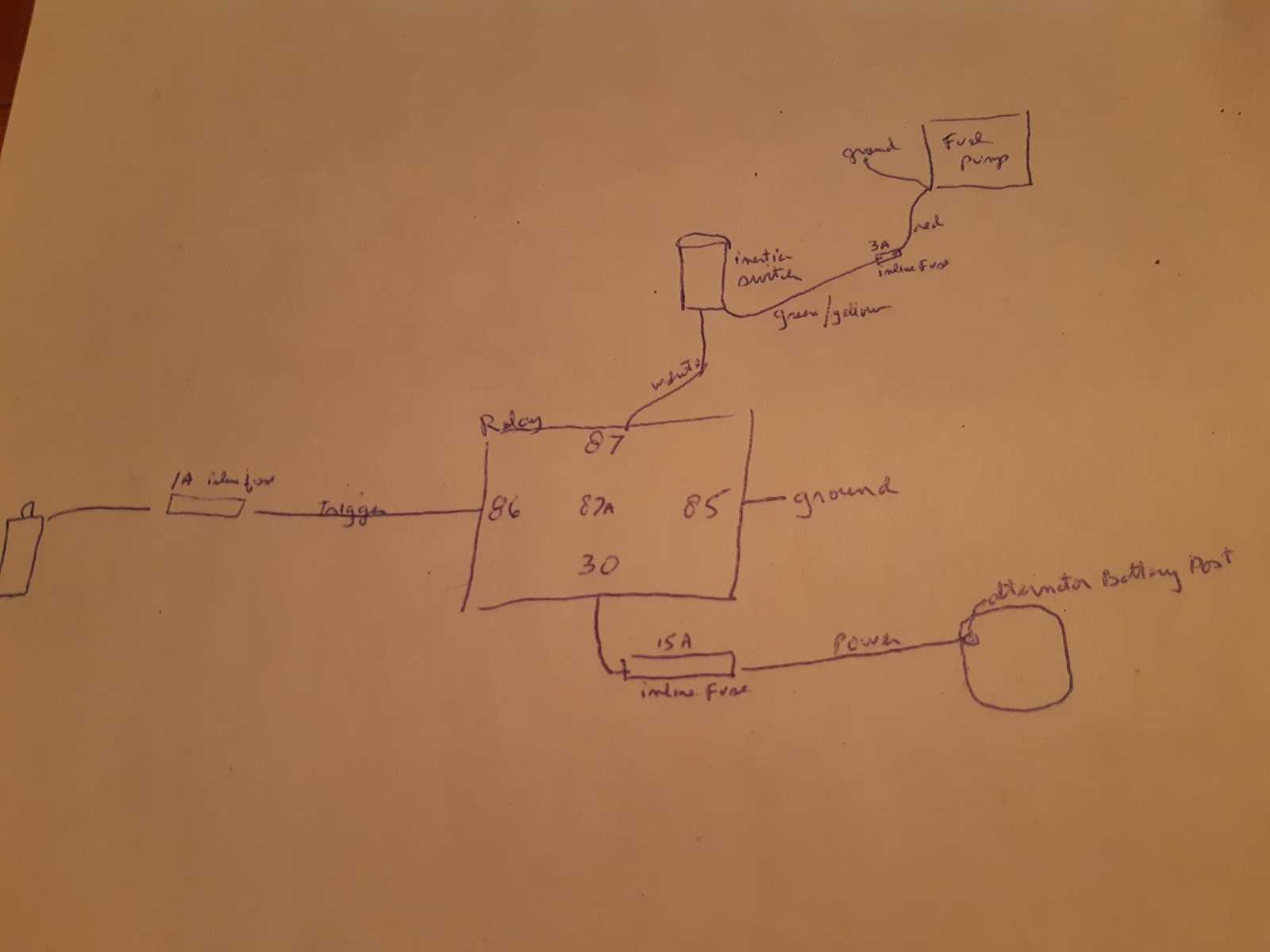 switch fuel pump relay wiring diagram