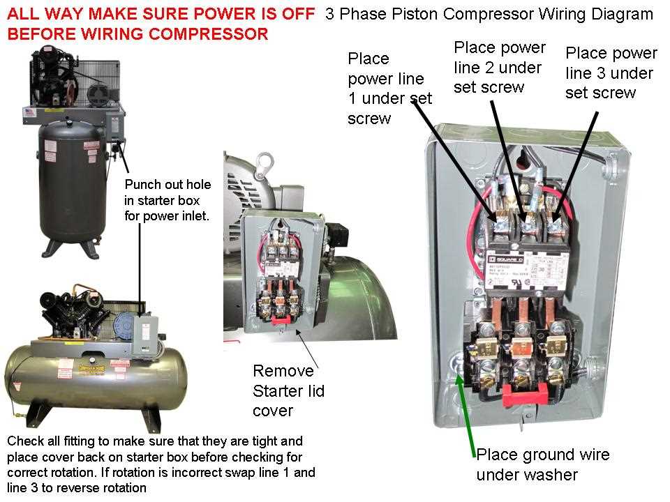 three phase 3 phase air compressor pressure switch wiring diagram