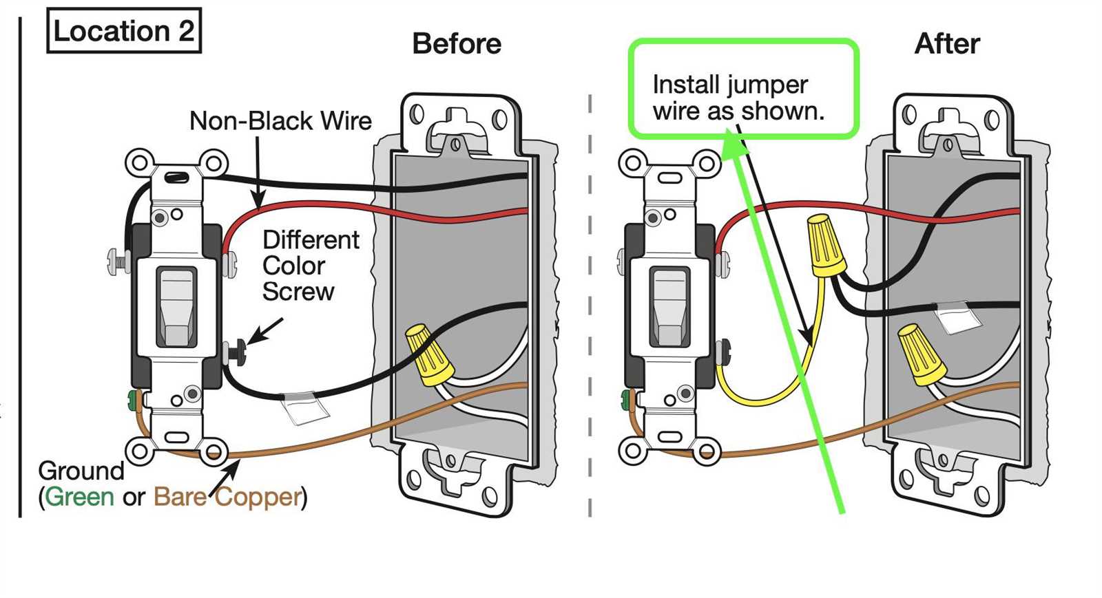 three way light switch wiring diagram