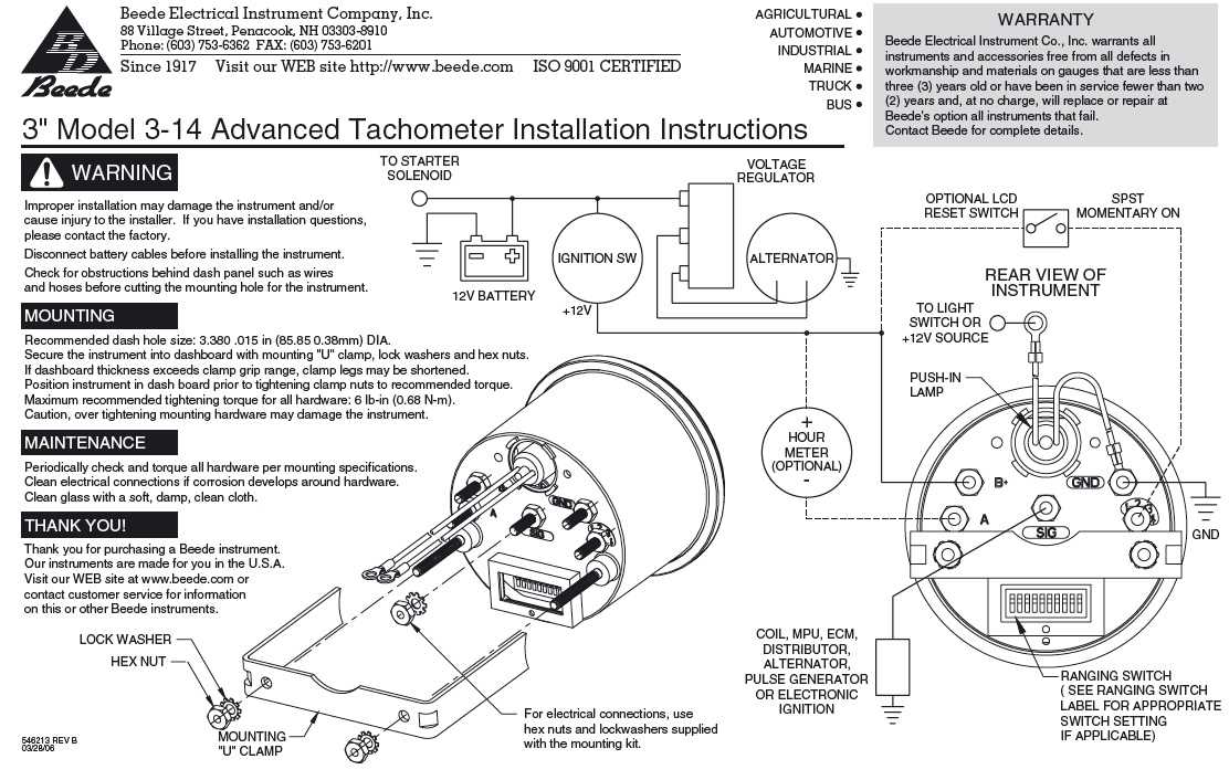 vdo tachometer wiring diagram