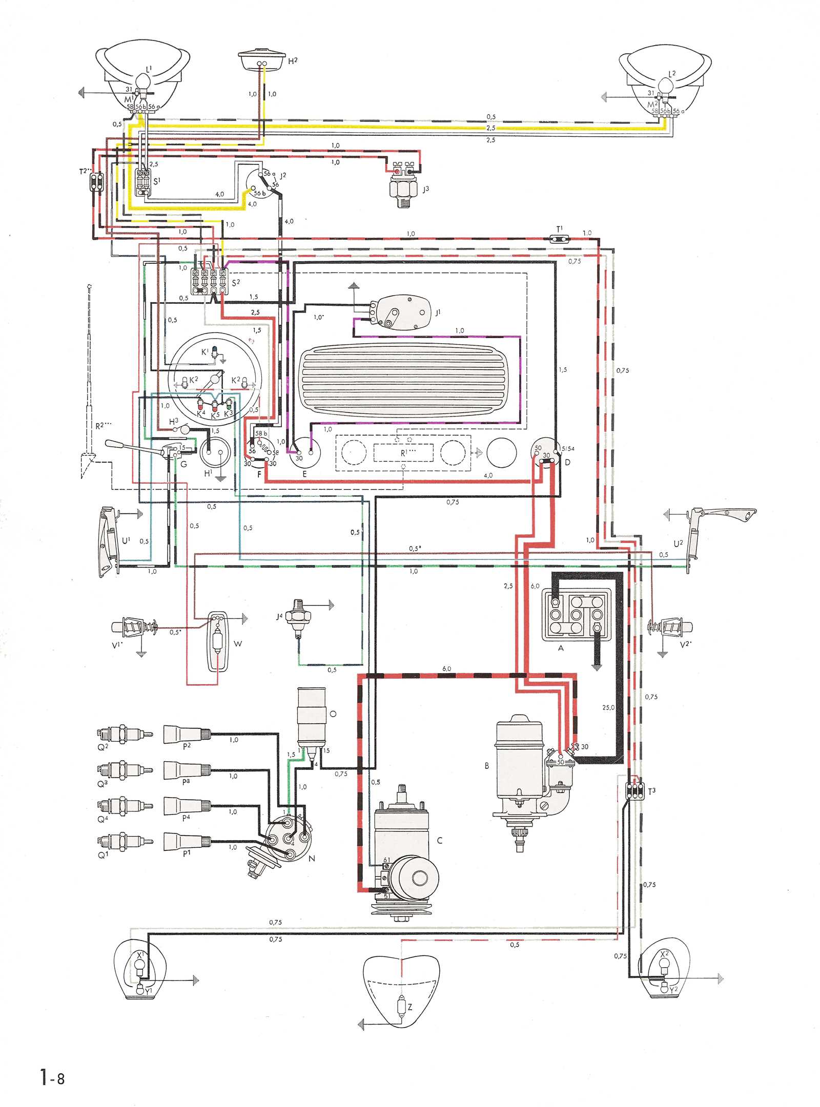 vw bug wiring diagram