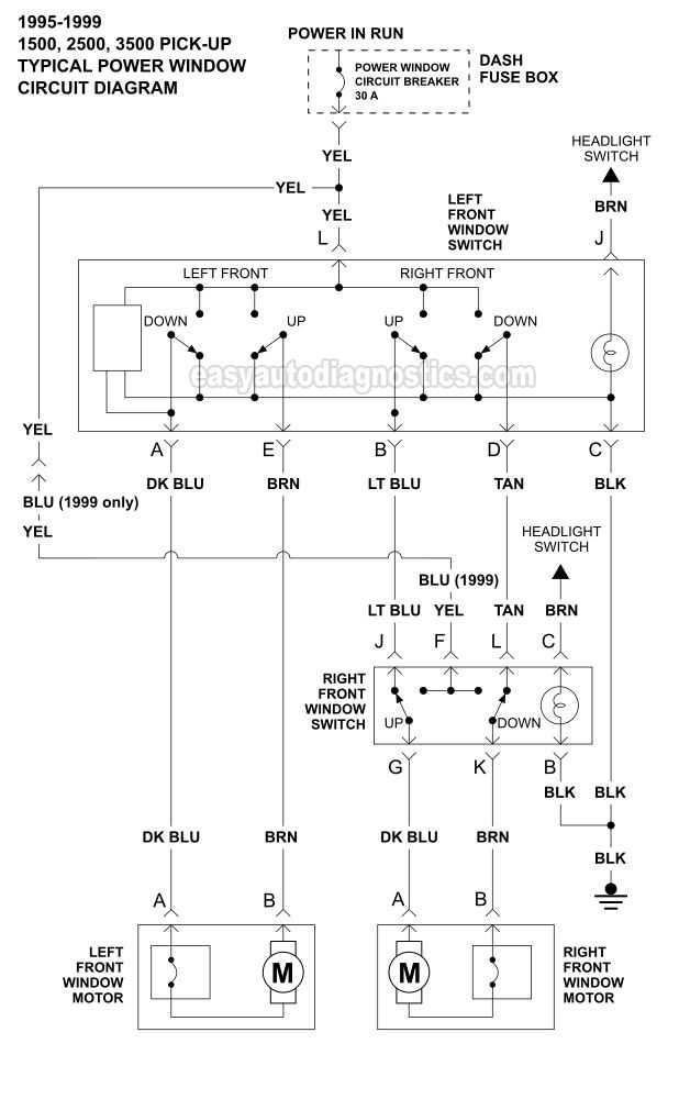 window switch wiring diagram