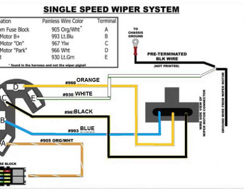 windshield wiper motor wiring diagram ford