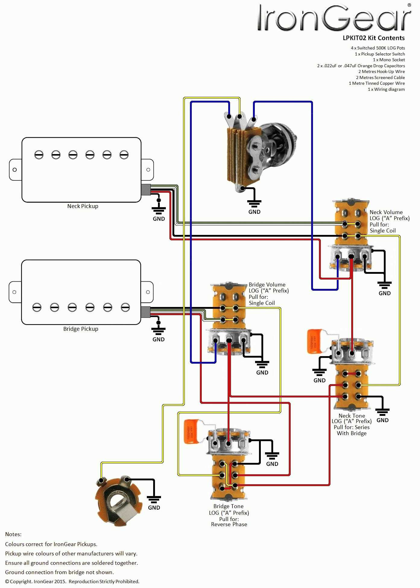 wiring diagram epiphone les paul