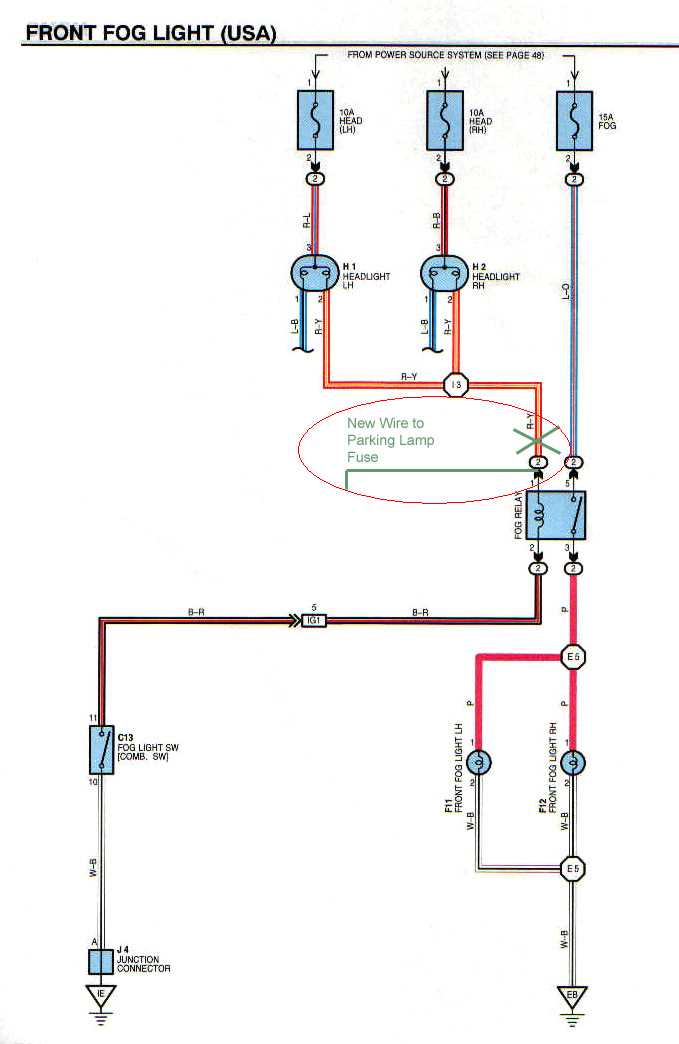 wiring diagram fog lights with relay