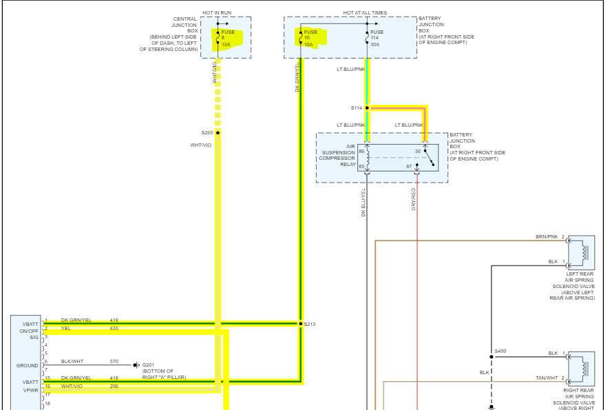 wiring diagram for air ride suspension