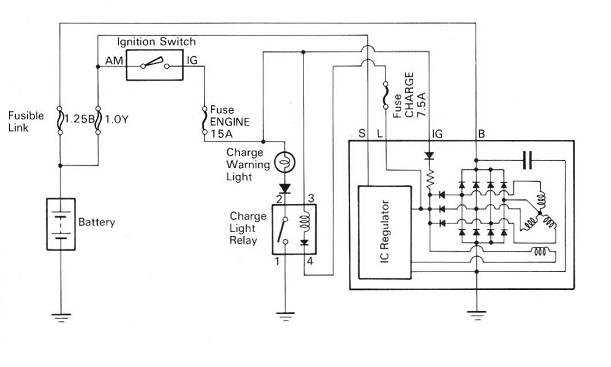 wiring diagram for alternator with external regulator