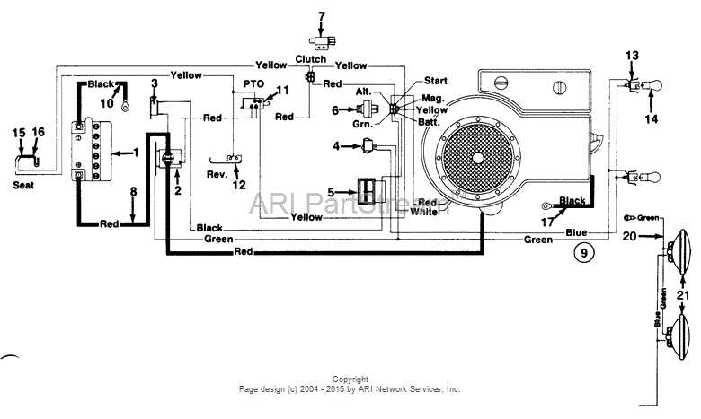 wiring diagram for craftsman riding mower