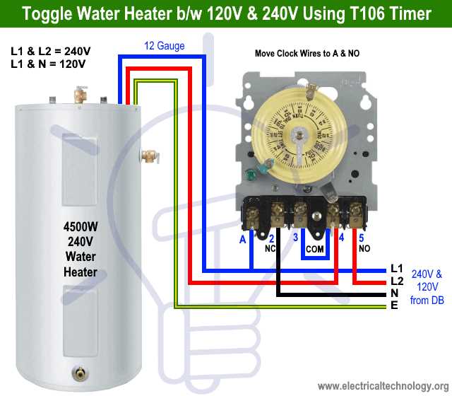 wiring diagram for dual element water heater