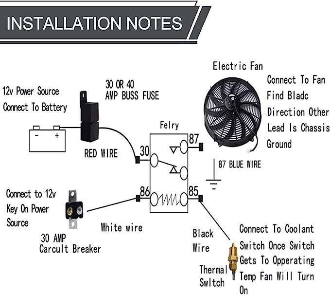 wiring diagram for electric fan relay