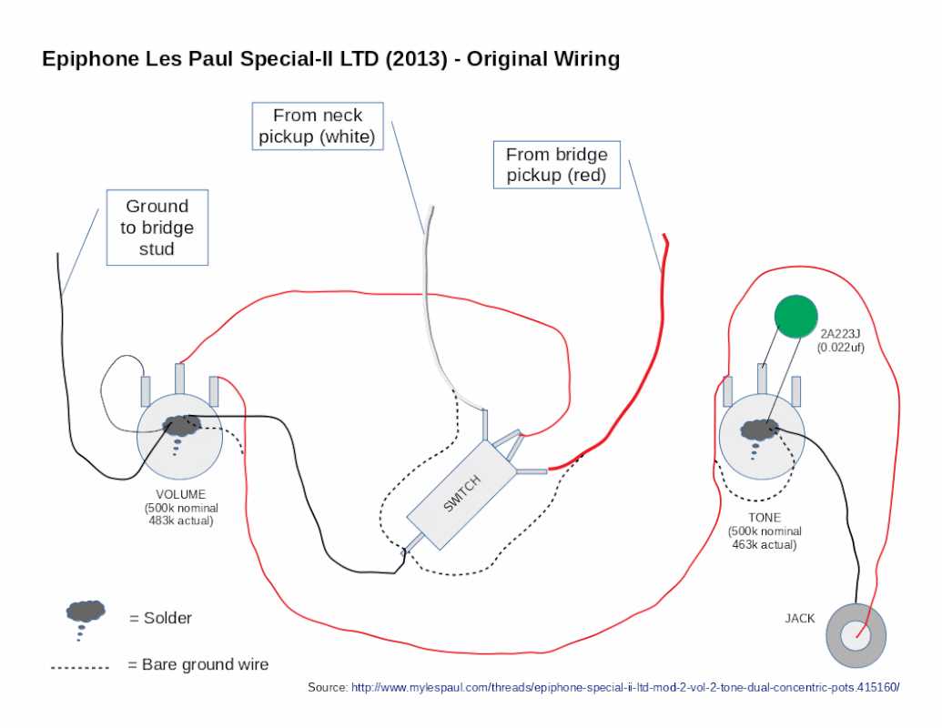 wiring diagram for epiphone les paul