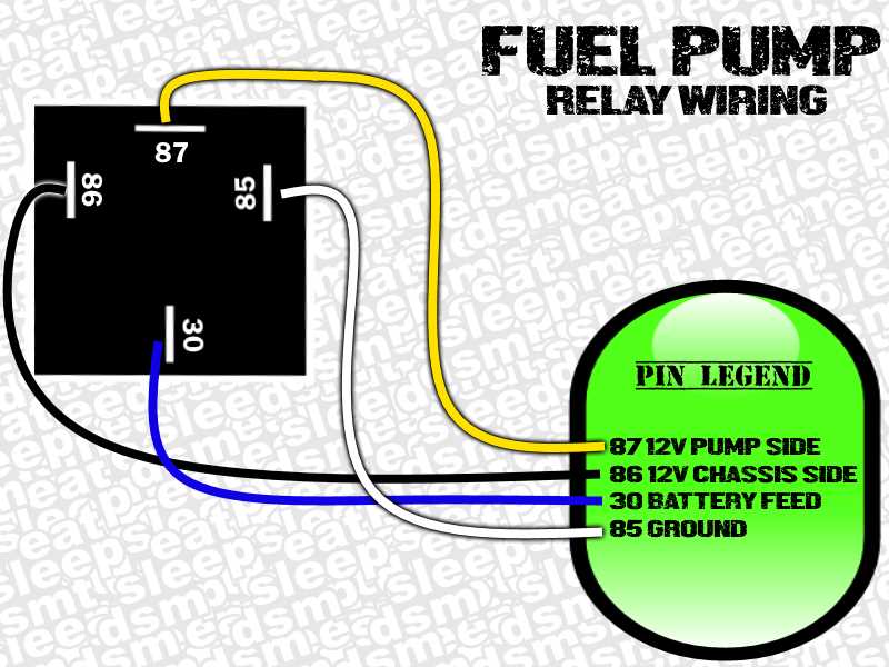 wiring diagram for fuel pump relay