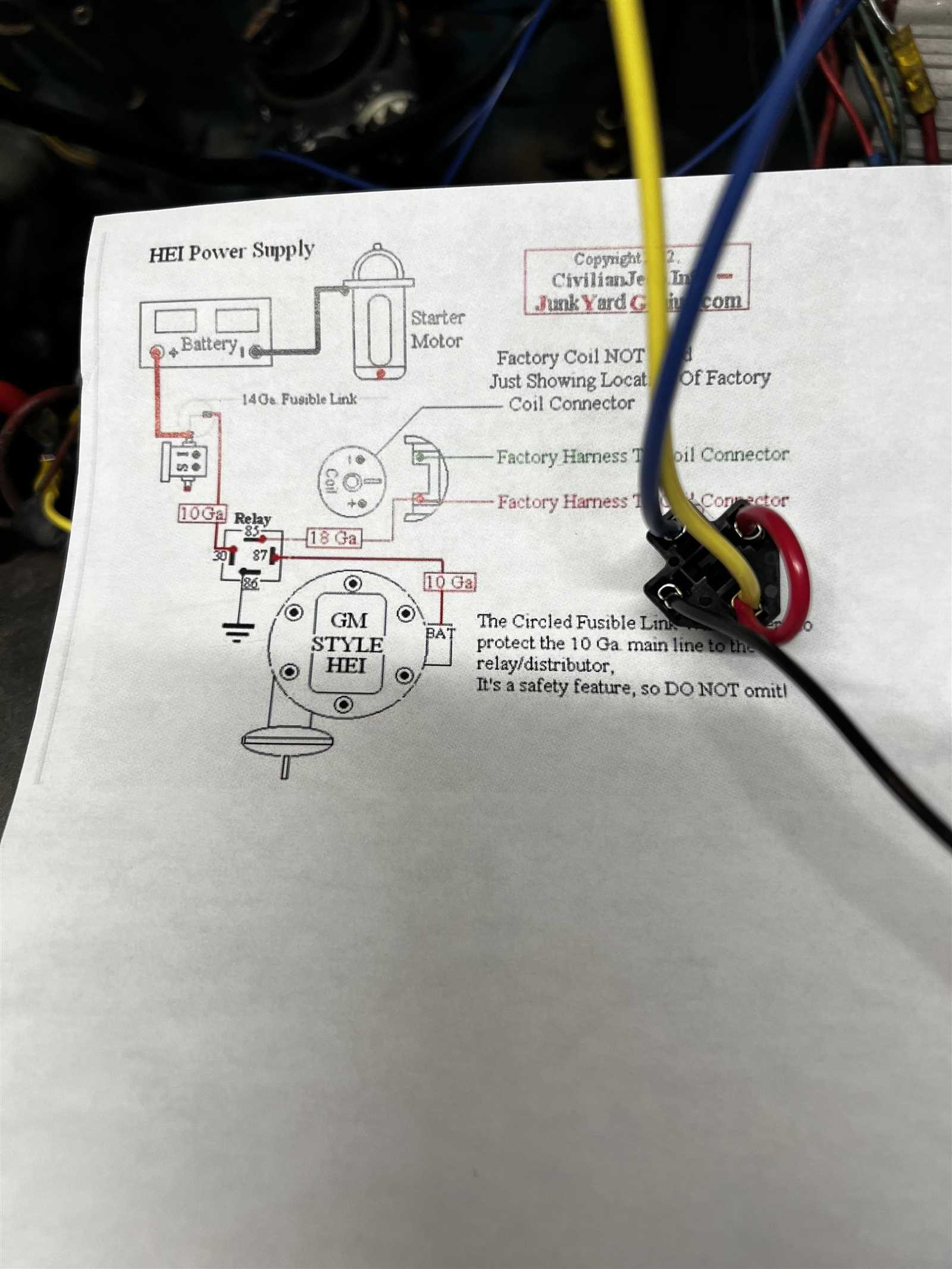 wiring diagram for hei distributor