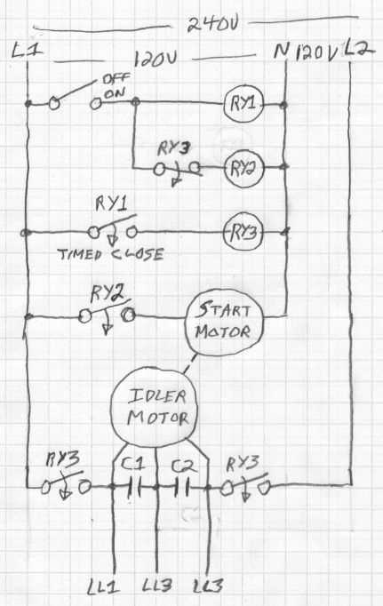 wiring diagram for rotary phase converter