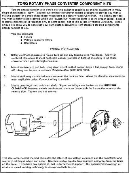 wiring diagram for rotary phase converter