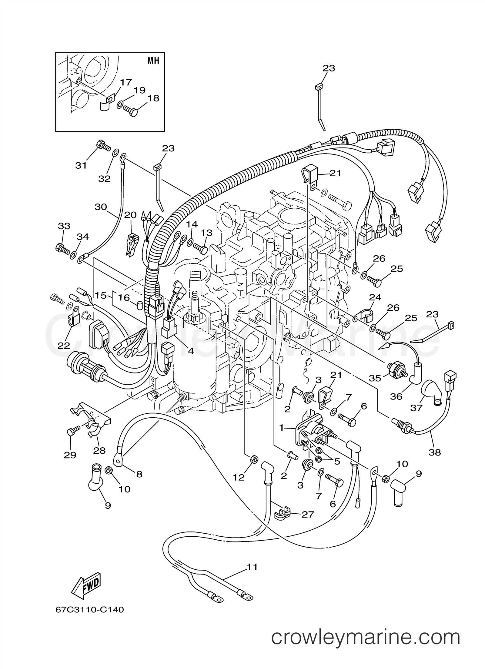 wiring diagram for yamaha outboard motor